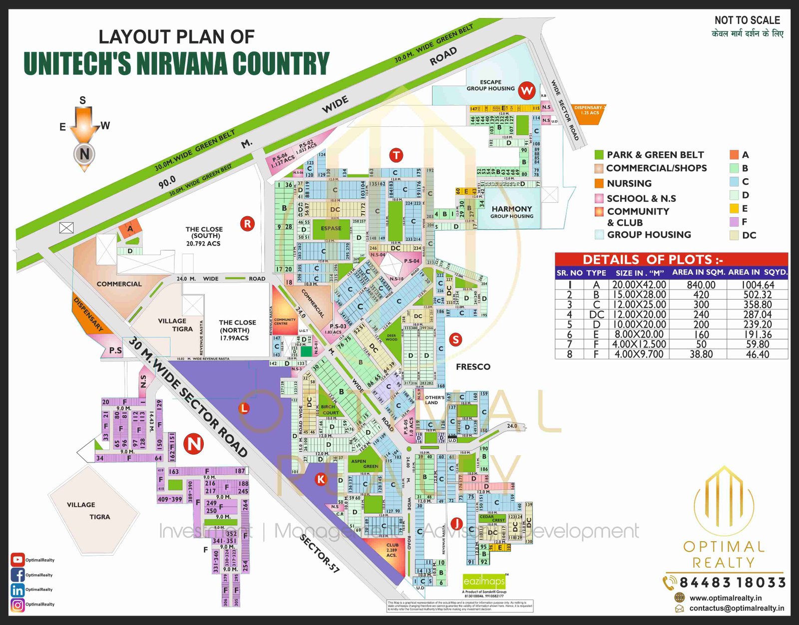 UNITECH'S NIRVANA COUNTRY map preview